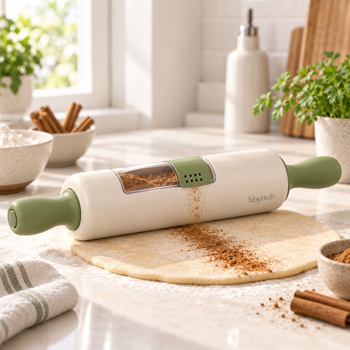 BBYTTOB SeasonRoll ® Spice-Dispensing Rolling Pin